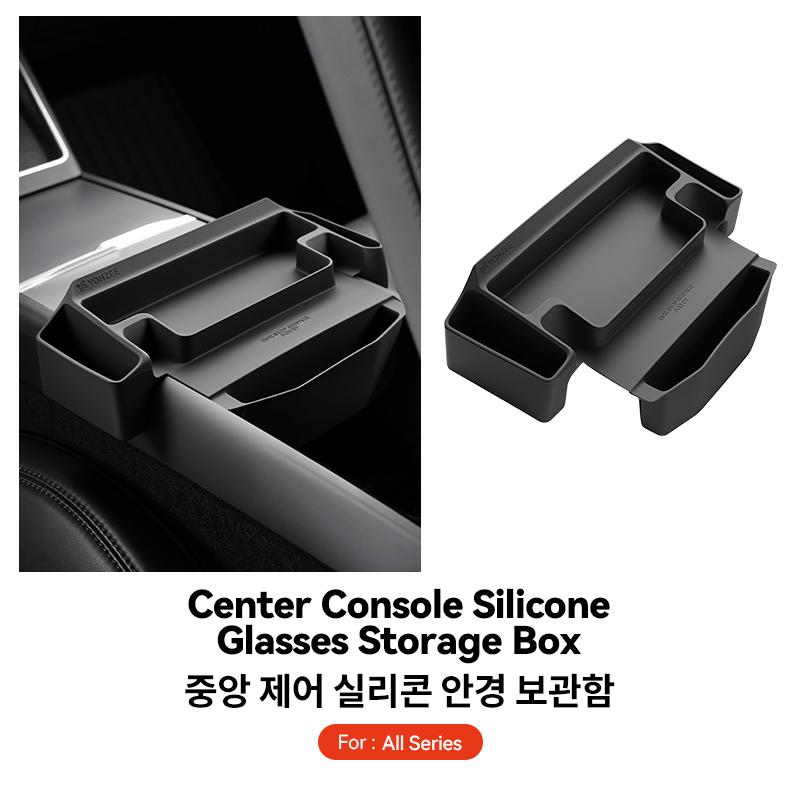 YZ For Tesla Model 3 Y YL Center Console Armrest Storage Box Glasses Tray Organizer Car Interior Accessories Support Car Glasses