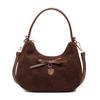 Zipper Retro Solid Color Unique Design Persality Sweet Handbags for Women 2026 Fashi Large Capacity Suede Crossbody Bags