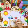 10/20pcs Wooden DIY Drawing Template Templates with Markes, Children's Drawing Template Drawing Tool Set 10/20pcs Wooden DIY Drawing