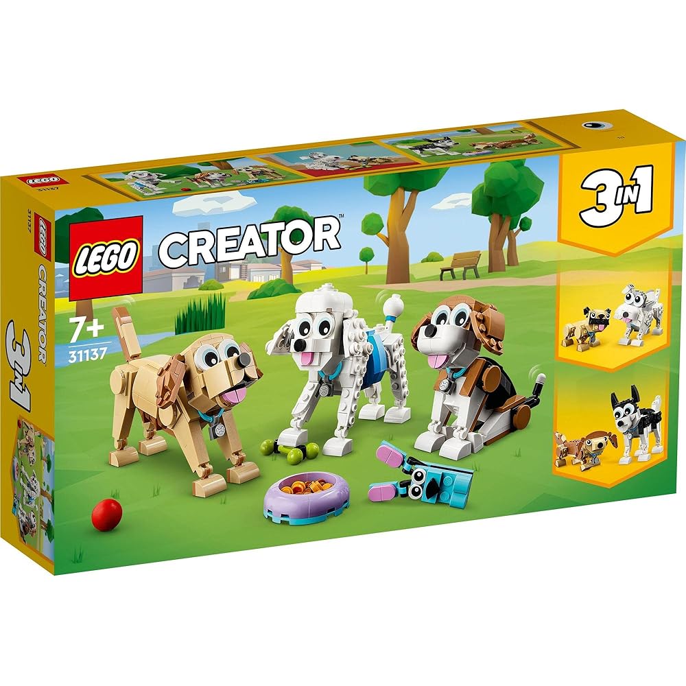 LEGO Creator Cute Dogs 31137 Building Blocks Toy for Kids Ages 7 and Up