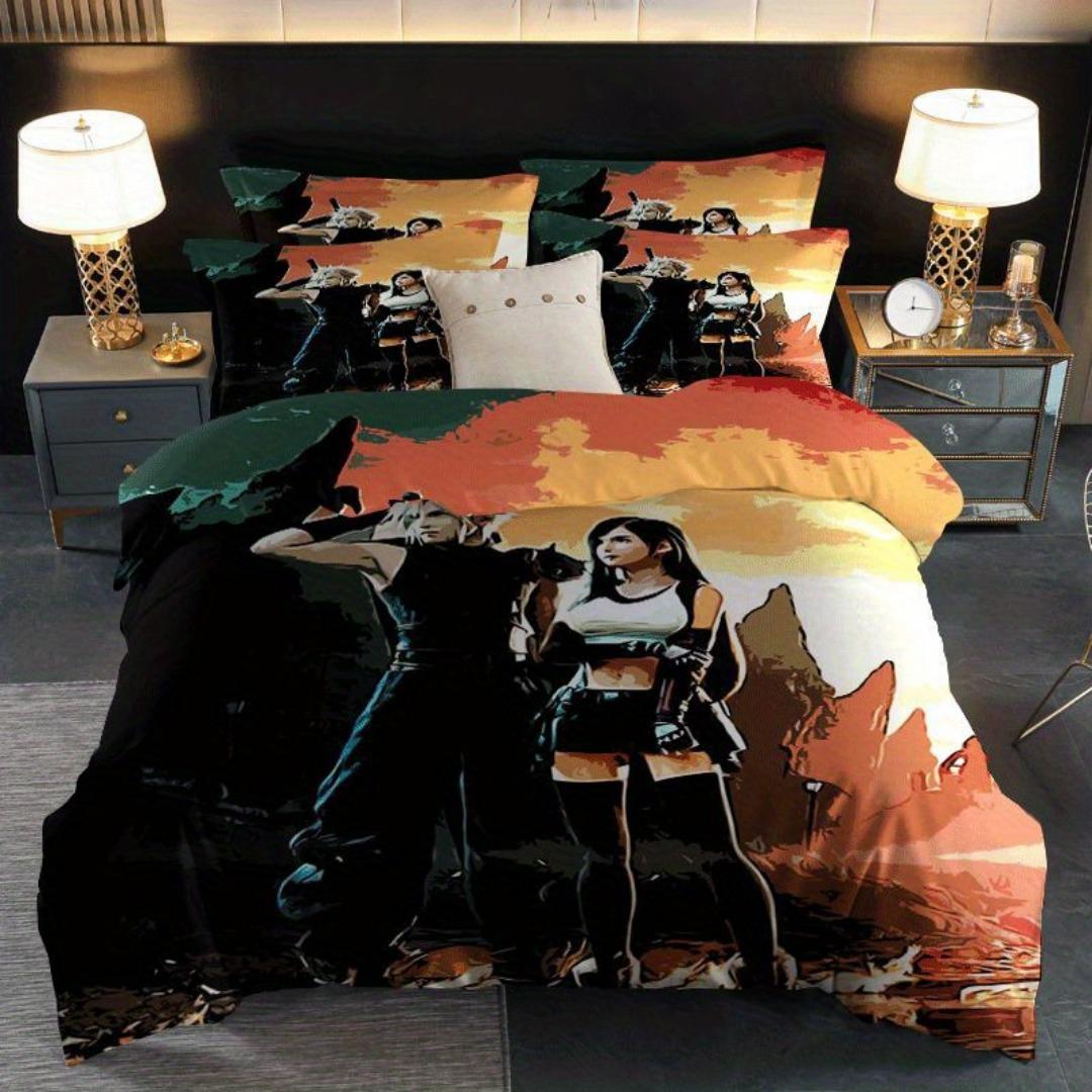 

2/3pcs Jesus Christ Heavenly Light Divine Grace Faith Hope Lovequilt Cover Set with Printed Pattern Quilt Cover Set US Twin(172x218cm)