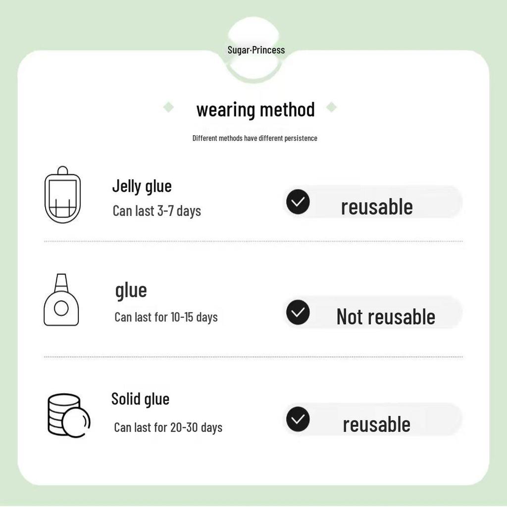 Tang Fei 3D Cat Eye Black Fragrance Nail Art - Pure Handmade, Wearable, Mirror Powder, Super Short Ladder Style