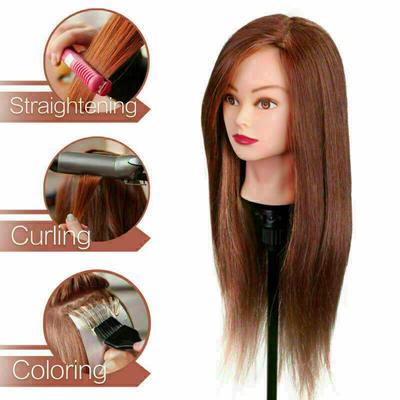 Professional Manequin Head Human Hair Barber Practice Hairstyle Hairdresser Doll