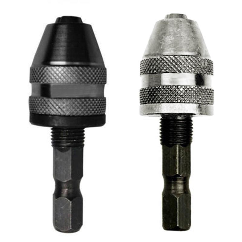 Upgrade Your Power Tools with Hex Shank Drill Chuck Adapter Black/Silver
