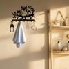 Owl Shaped Metal Key Hanger Wall Mount 7 Hooks Durable Rustproof Home Storage