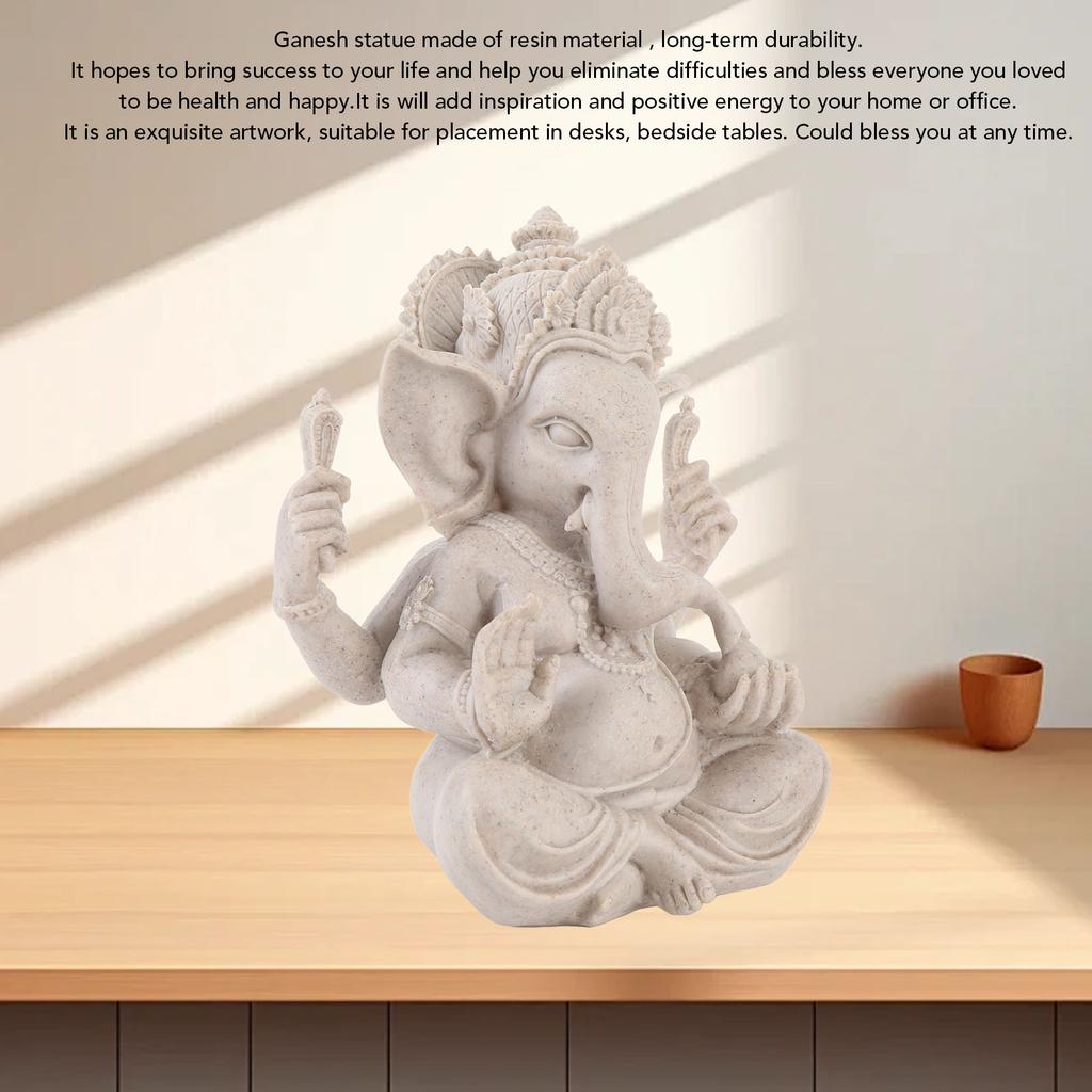Ganesha Elephant Statue Elephant Lord Sculpture Hindu Elephant Statue Resin for Home Room Decoration