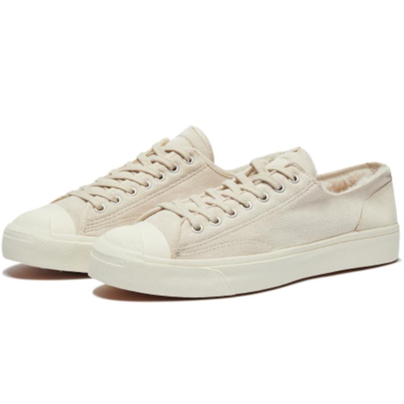 Converse Jack Purcell Velvet Comfortable and Simple Low-Top Canvas Unisex Beige