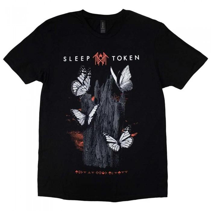 Camiseta unissex com borboletas adultas Sleep Token XL preto