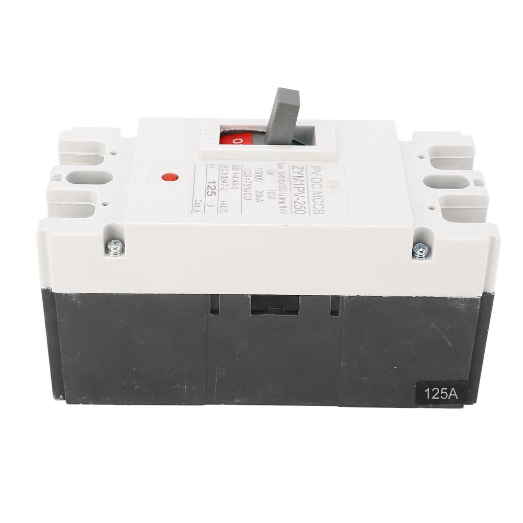 DC1000V 125A Molded Case Circuit Breaker with Switch 2P MCCB Solar Battery Circuit Breaker Switch