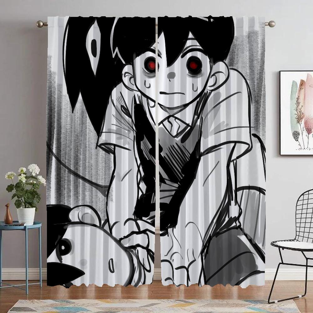 Living Room Space Lightblocking Drape Sheer for Bedroom Home Interior Draperies 2 Panels Divider Covers Child for Omori Cooking Room Draperies