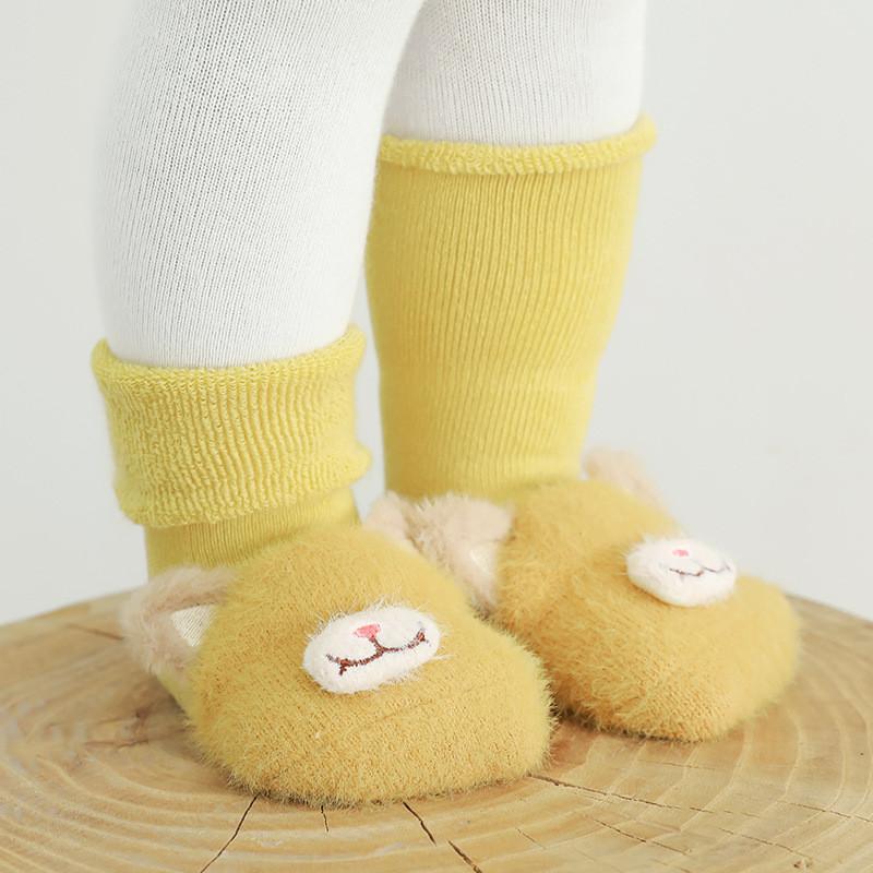 Winter Newborn Baby Girl Boy Socks Anti Slip Cute Cartoon Thick Warm Terry Infant Socks For Girls Fashion Style 2023 New