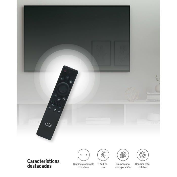 Télécommande - DCU TECNOLOGIC - Samsung Smart LCD/LED - Bouton Netflix/Prime Video - Noir