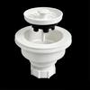 Kitchen Sink Maintenance Part, Plastic Strainer Drain Component with Basket, Center Lift Insert and Lower Screw Connection