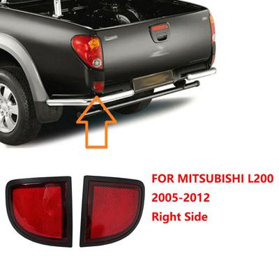 2pcs Car Rear Bumper Reflector Tail Stop Brake Light Taillight Lamp Housing Cover for Mitsubishi Triton ML MN L200 2005-2015