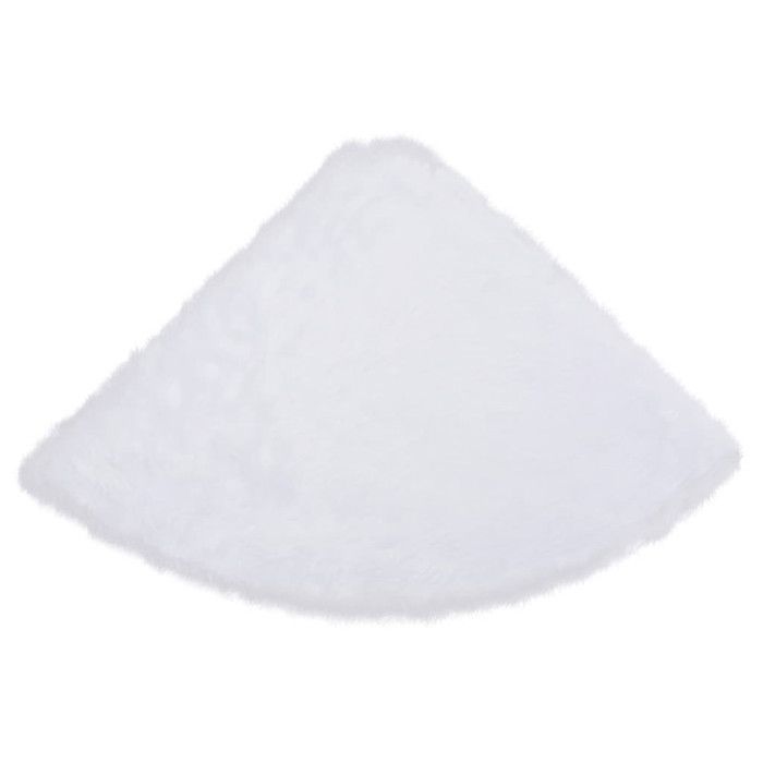 VidaXL Jupe de sapin de Noël Blanc 90 cm Fausse fourrure