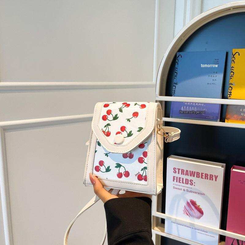 2025 Trendy Fresh Sweet Mori Style Women's Crossbody Phone Bag with Ins Print