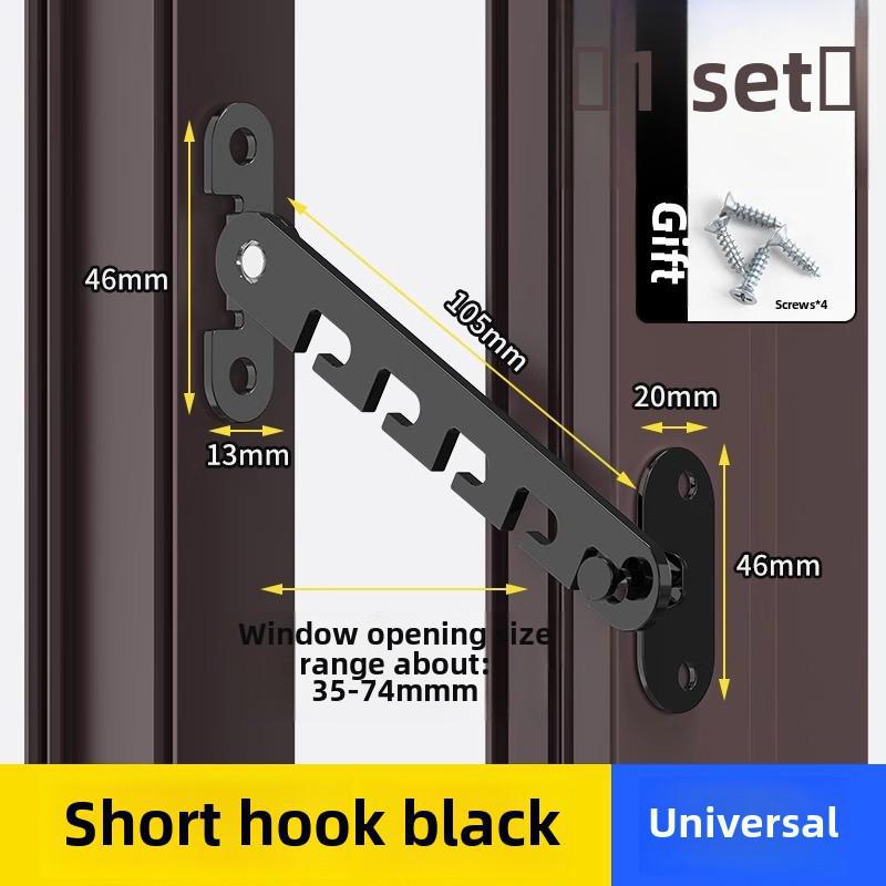 Blocare de siguranță pentru copii pentru ferestre și uși - cârlig de sprijin rezistent la vânt