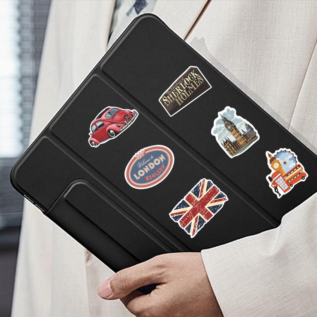 56 Waterproof PVC London Landmarks Retro Stickers - Creative Tourist Souvenirs for DIY Notebooks & Planners
