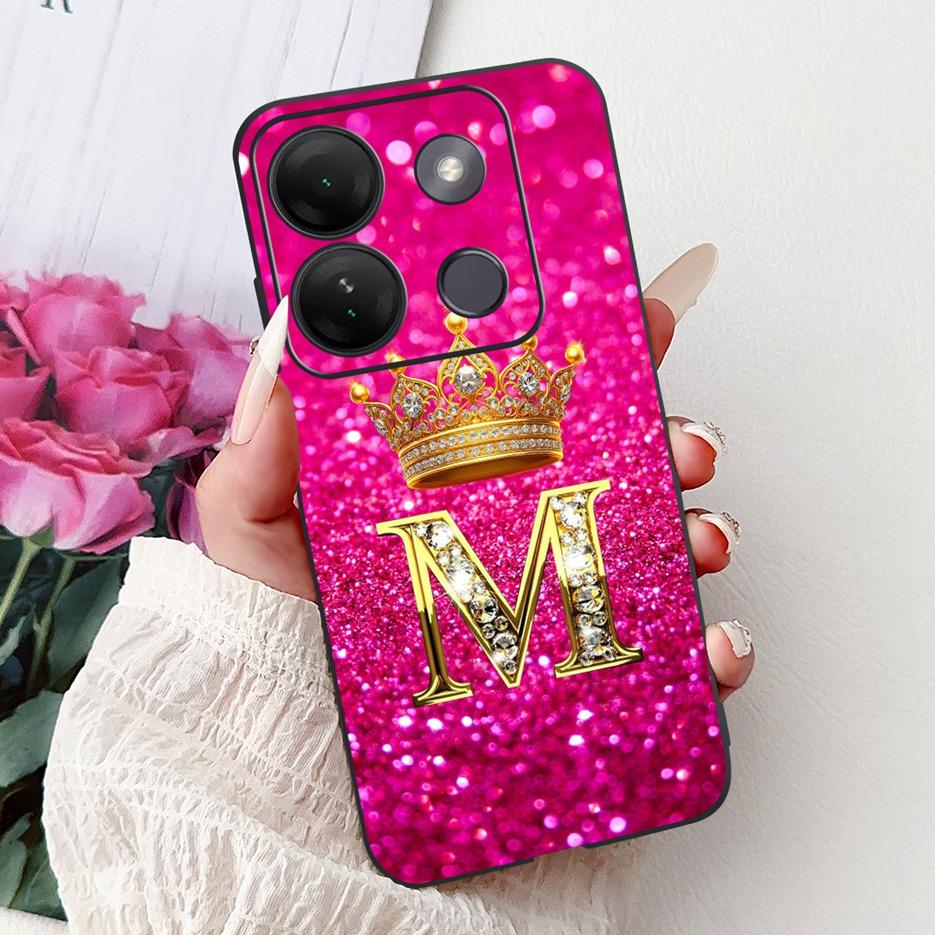 For Infinix Smart 7 HD Case X6516 Luxury Letters Cover Soft Silicone Phone Case For Infinix Smart 7 Plus Smart7 X6515 X6517 Bags