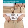 12pcs Pants Waist Button Extenders for Jeans Women Men Pants Waist Extenders Waist Extension Flexible Waistband Expander