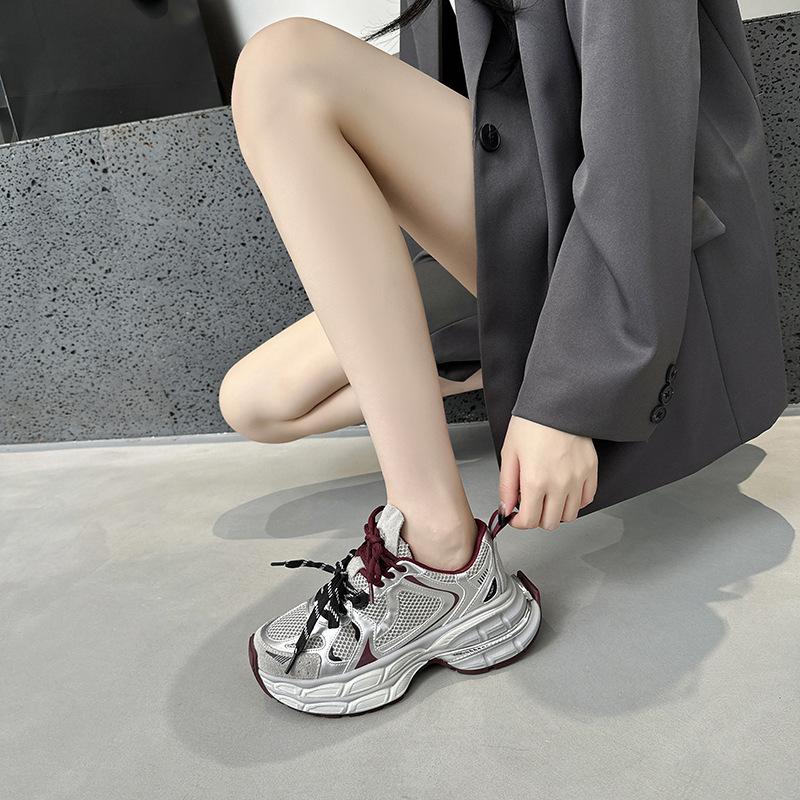 Mesh dad shoes women's spring new fried street sports style casual shoes thick-soled breathable running shoes tide