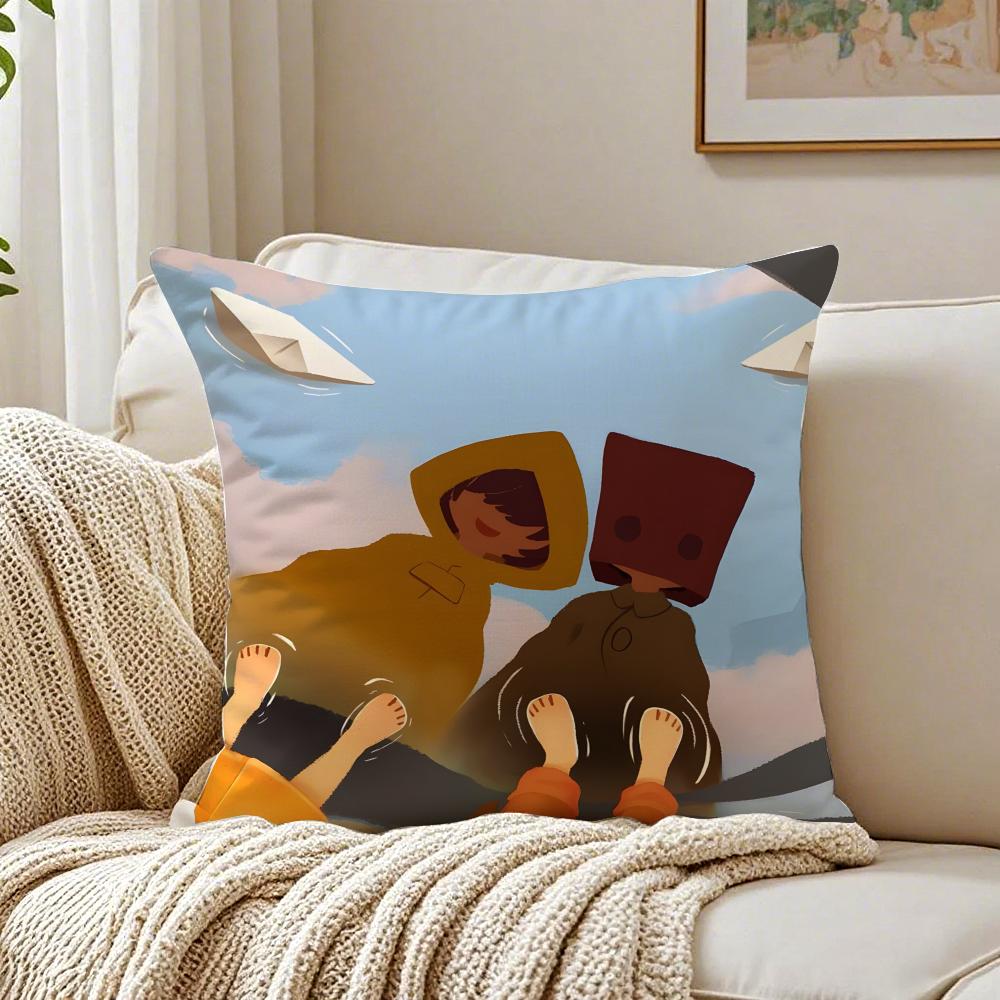 Swedish Game LLittle Nightmares Anime Game Cushion Cover Pillowcase Antidustmite Living Room Sofa Decor Cushion Room