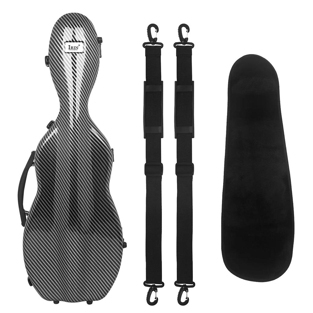 IRIN 4/4 Violin Case Carbon Fiber Colorful Violin Case with Hygrometer Adjustable Double Shoulder Strap Violin Parts Accessories