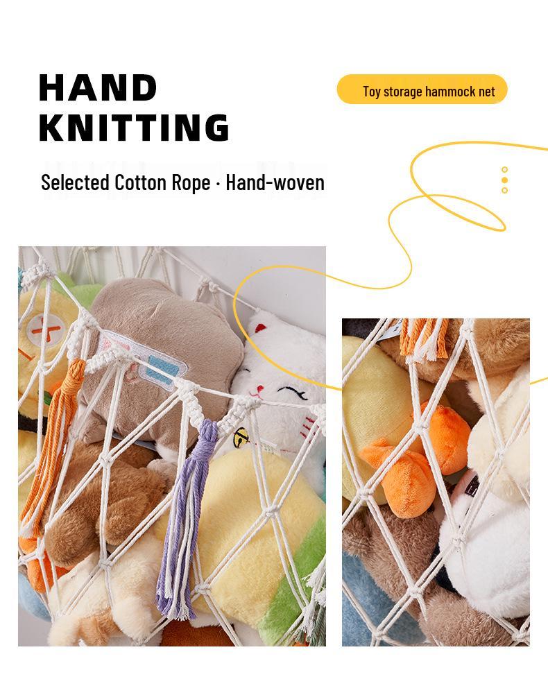 Hand-Knitted Small Bear Toy Hammock Net for Plush & Figures