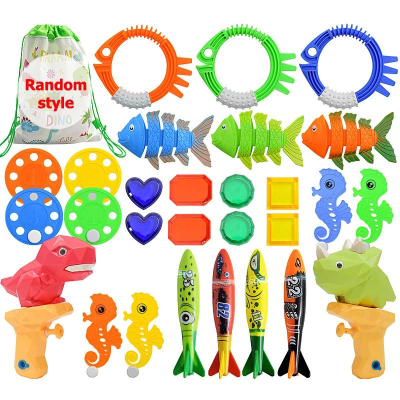 Children Diving Toy Plastic Kids Underwater Training Float Swimming Pool Accessories Torpedo Seaweed Summer Water Toys TMZ