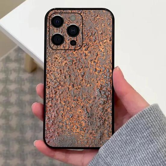 Yousheng Rusty Phone Case Shockproof Phone Cover Industrial Iron Inspired Phone Shell 360-degree Protection Case for IPhone 15/15Pro/15ProMax/15Plus