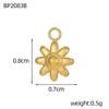 CARLIDANA Wasserdichte Edelstahl Goldfarbe Blatt Sonnenblume Rose Blume Anhänger Charms DIY Für Schmuckherstellung Zubehör