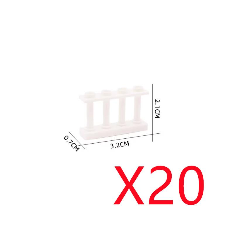 MOC City Architecture Building Blocks Basic Accessories Fences Stairs Houses Gardens Tree Trunks Bricks Compatible Toy Gift X031