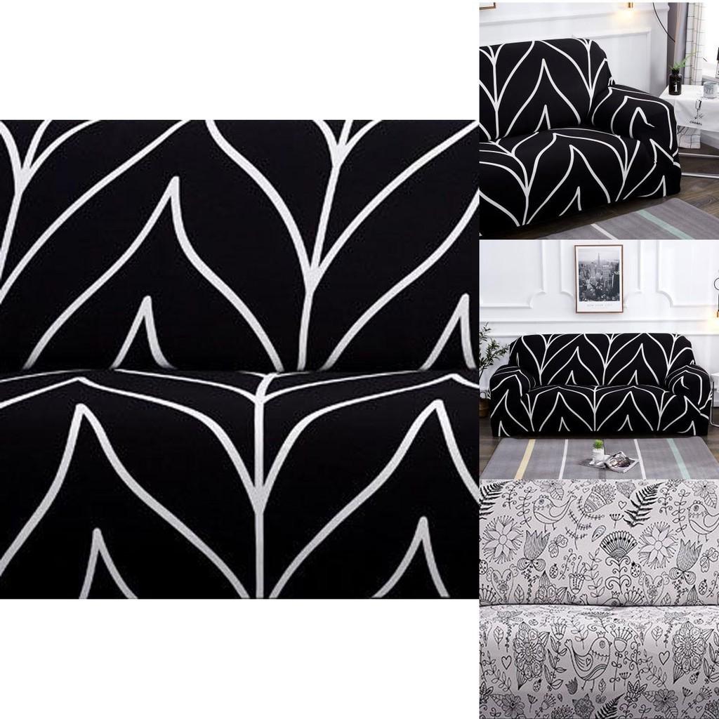 Stilvoller und strapazierfähiger elastischer Überwurf für 1/2/3/4-Sitzer-Sofas in Schwarz und Rot