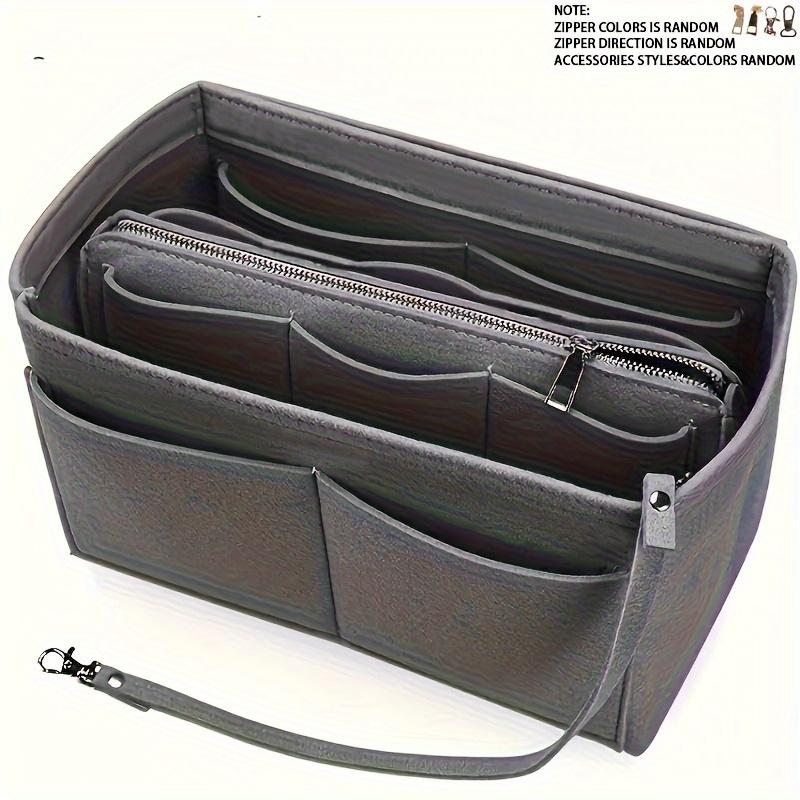 High qualityFoldable Felt Bag Organizer, Multi Pocket Insert Bag, Portable Comestic Makeup Storage Bag For Handbag, Tote Bag & Purse