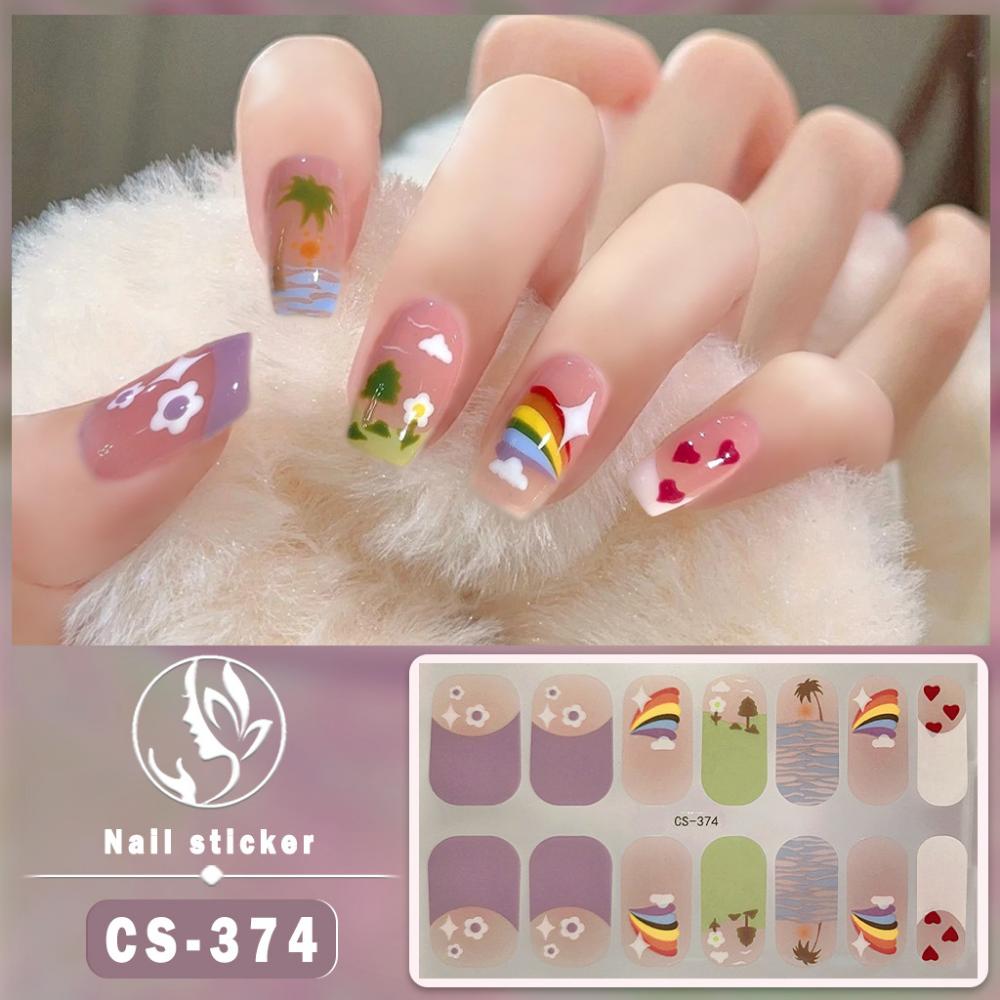 CS No-bake Gel Nail Polish Film Waterproof Full Sticker Chinese Style Panda Manicure Sticker Nail Sticker