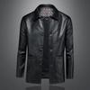 2026 New Style Mens Leather Jacket Fashion Casual Slim Fit Leather Bomber Jacket Casual Versatile Outerwear 58022