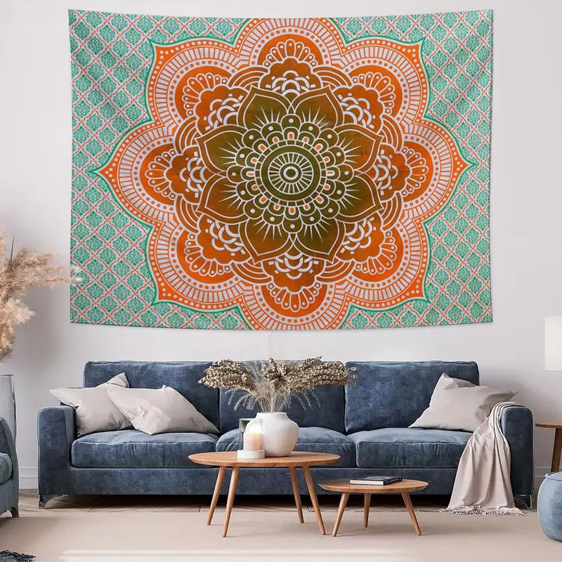 Vibrant Mandala Pattern Tapestry Artistic Bohemian Decor