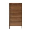Bon Furniture Magazine Rack Brochure Stand Bookshelf Shelf Magazine Catalog Flyer Walnut