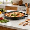 Multi-Purpose Cast Iron Frying Pan Lightweight Round Griddle for Home Kitchen Non-Stick Skillet for Stove & Outdoor Cooking Pans