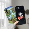 Funny Cartoon S-Snoopys-Dog Phone Case For Xiaomi 11 Redmi Note 11 5G 8T 9A 9 10T Note8Pro Note9 12SUltra Black Case