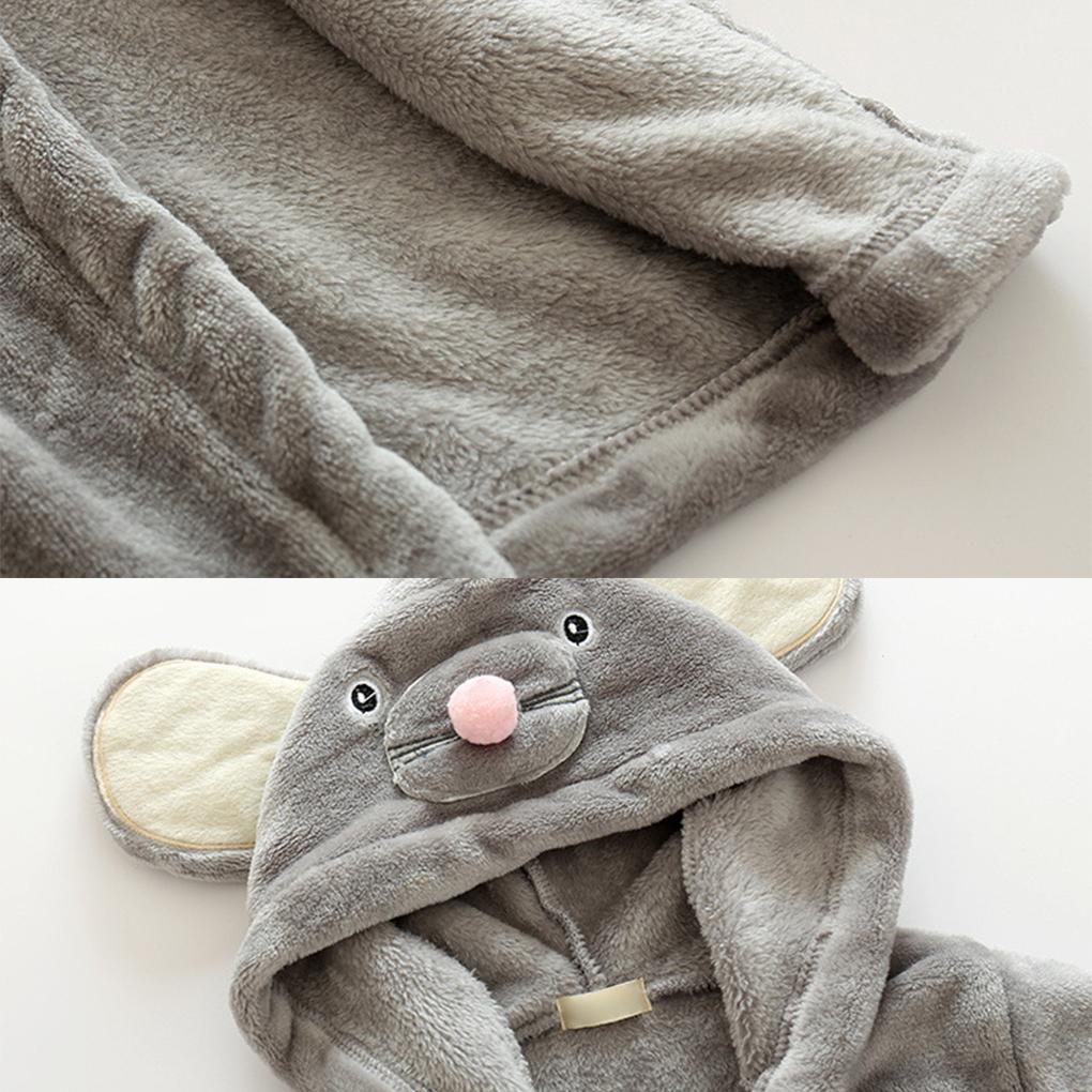 Cotton Made Baby Bath Robe With Belt Fixation And Wide Application No Shedding Baby Bathrobe