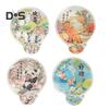 Cartoon Pattern Reflector Folding Fan Portable Lightweight Foldable Fan Fish Orange Panda Pattern Hand Fan