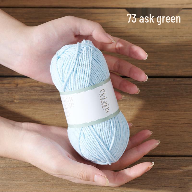 Baby 4-fädig gekämmte Milchbaumwollgarnknäuel zum Handstricken & Häkeln - DIY Puppe, Pullover, Schal Materialpaket