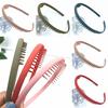 Hair Hoop Hair Accessories Morandi Color Hair Comb Hairbands Hairband With Teeth Headwear New Simple Charming Candy Color Headdress High Quality