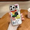 Luxury Stamp Label Barcode Phone Case for Xiaomi Redmi A3 A5 10C 12 13 13C 14C Note10 12 13 14 Pro Plus 4G 5G Transparent Cover