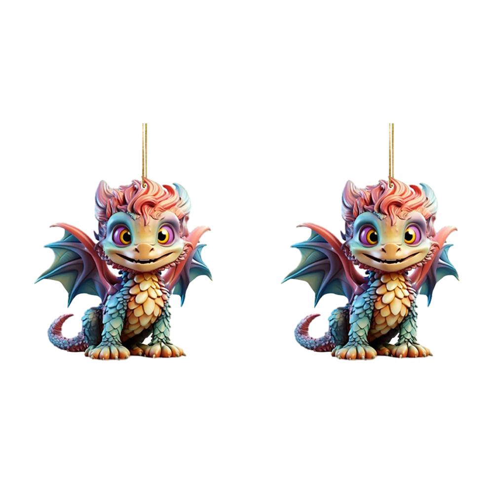 

Рождественские украшения с изображением дракона из акрила для рождественской вечеринки (2)