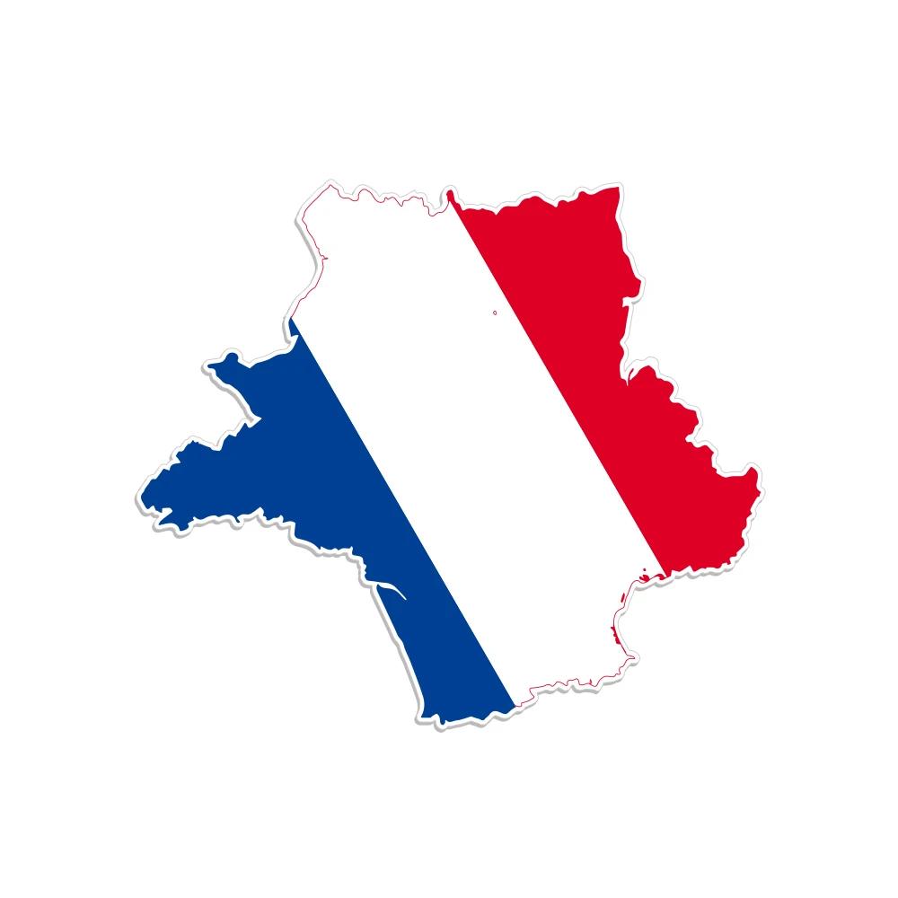 

15x15cm French Map Stickers Auto Motorcycle Decoration PVC Sticker Creative Waterproof Styling Decal Car Exterior Accessories 1pc
