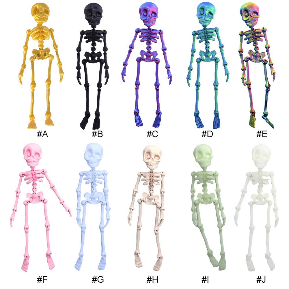 3D Printed Skeleton Human Joint Fidget Figurine Skeleton Refrigerator Magnet for Home Office Living Room and Desktop
