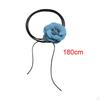 Big Flower Choker Necklace Vintage Style, Denim Large Neck