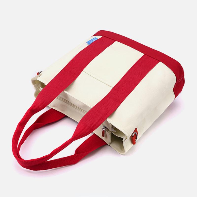 Canvas Bag Multi-pocket Cross-body Female 2024 New Mom Small Leisure Travel Small Shoulder Bag